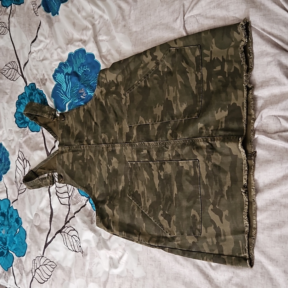 Vanilla Star camo overalls dress